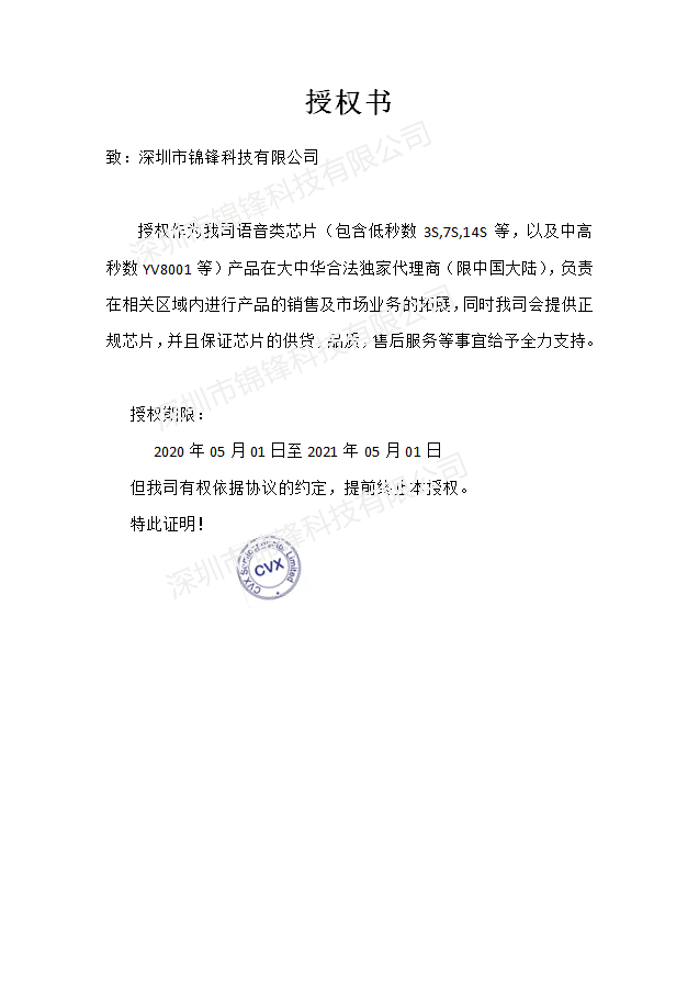 CVX代理證